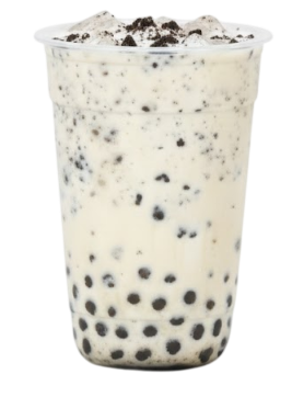 Cookies and cream with boba